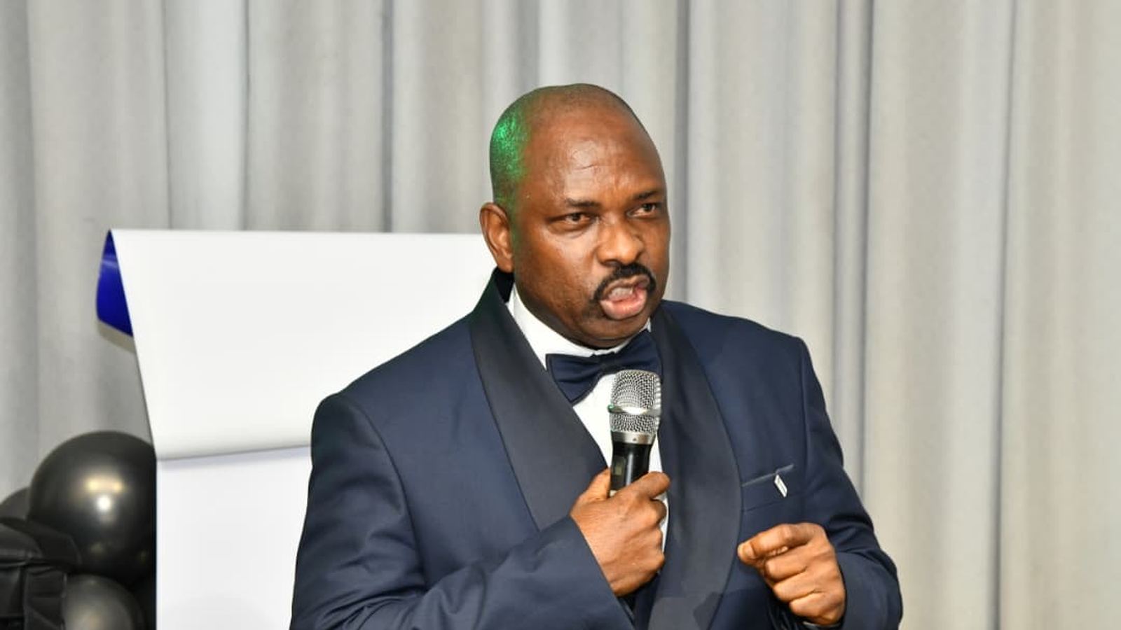 Speaker addressing guests at a Get Elevated awards ceremony